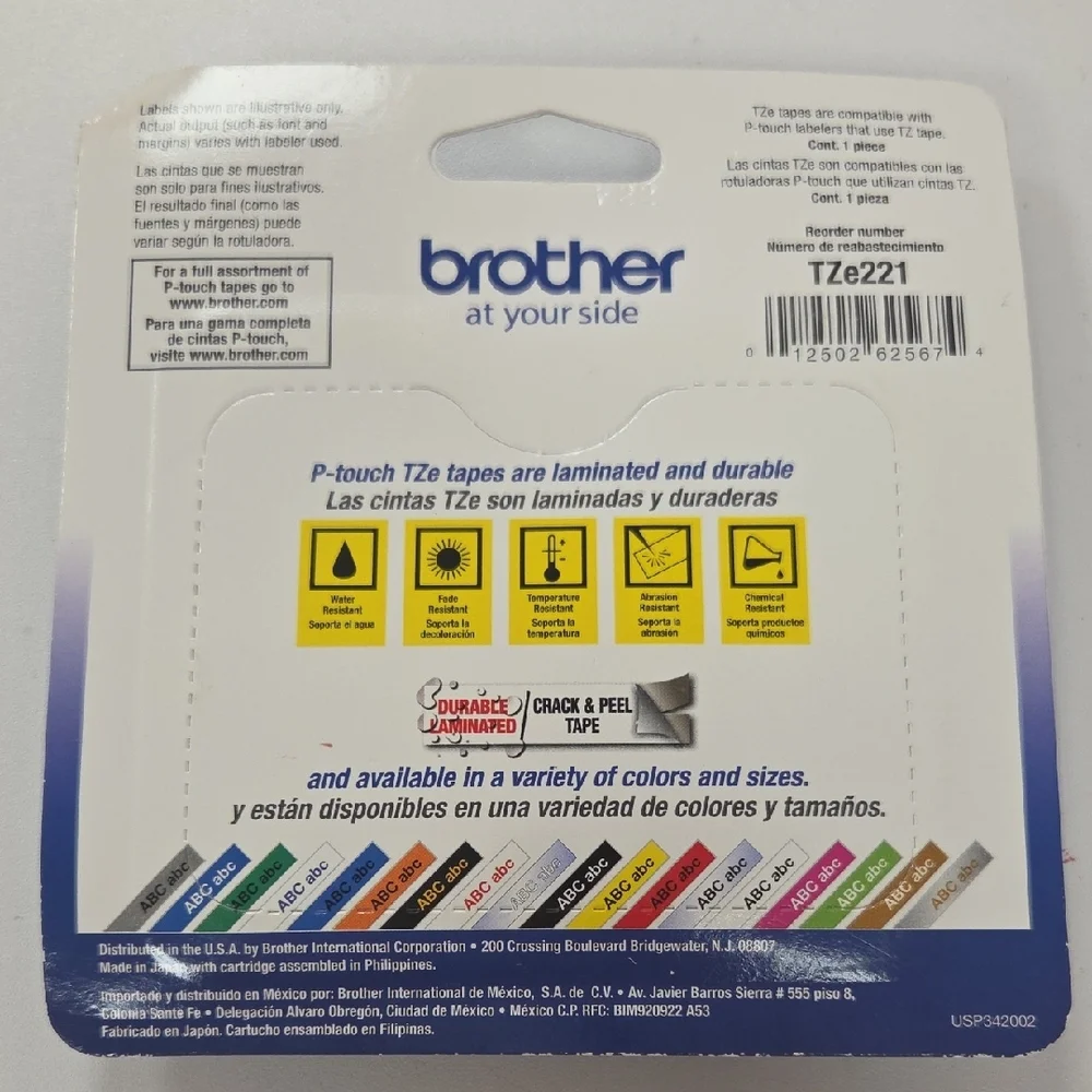 Brother P-touch TZe-221 Label Tape Black on White